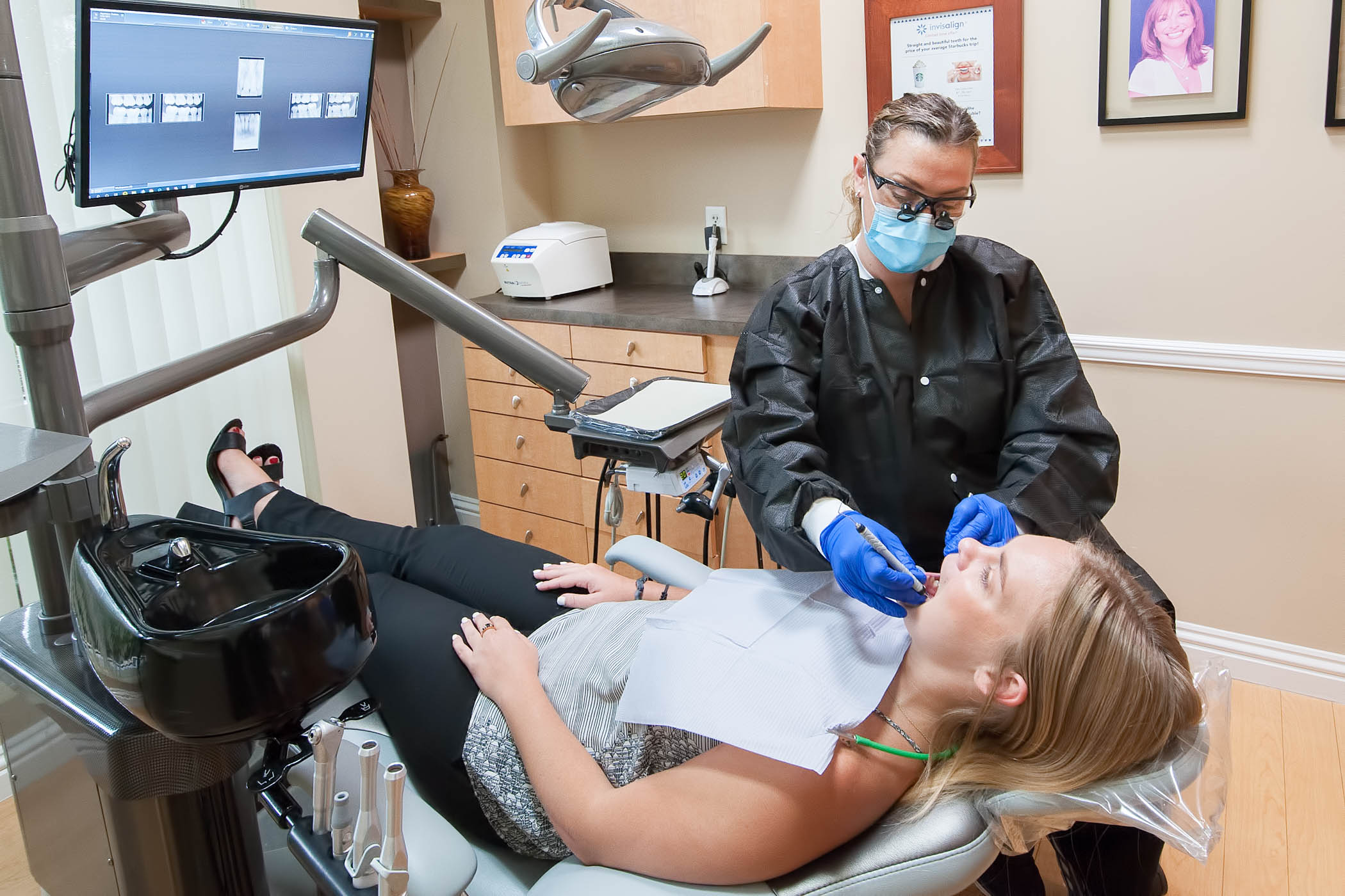 Hygienist and patient